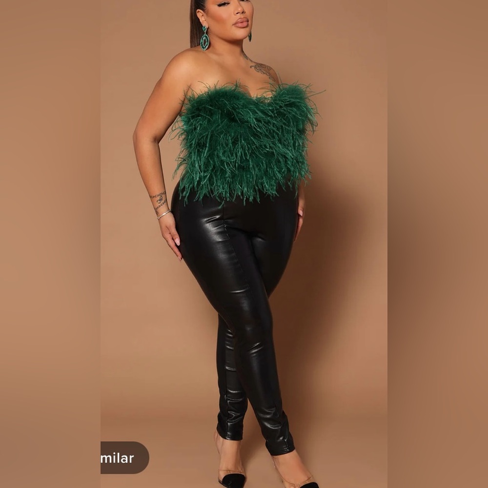 Tailored Feathered Crop Top